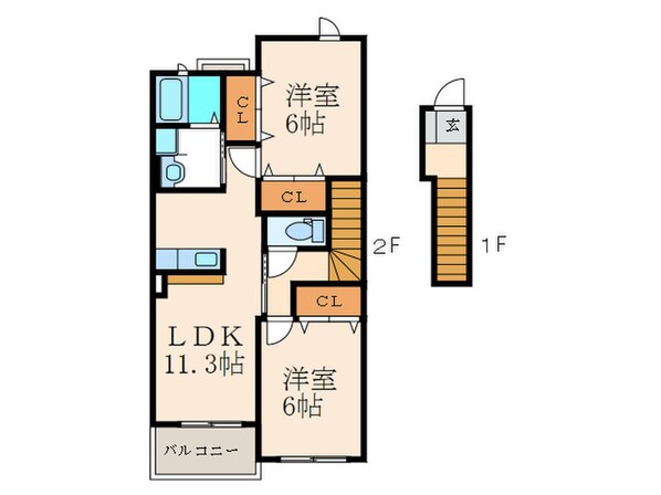 コ－ポ鷲峰Ⅱの物件間取画像